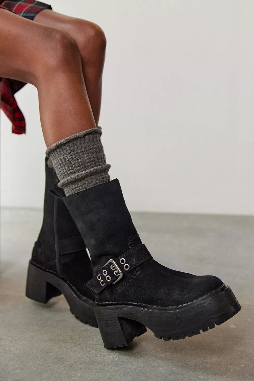 UO Nic Platform Moto Boot | Urban Outfitters (US and RoW)