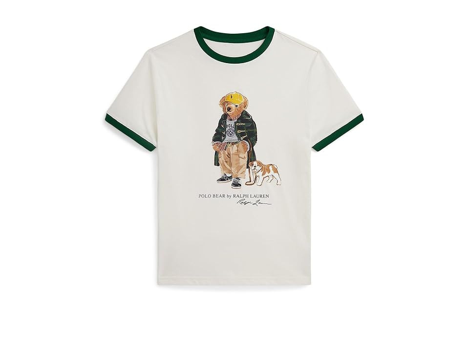 Polo Ralph Lauren Kids Polo Bear Cotton Ringer T-Shirts (Big Kid) Boy's T Shirt Nevis/New Forest : MD (10-12 Big Kid) | Zappos
