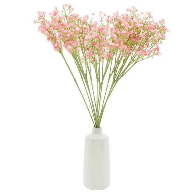 Farmlyn Creek 12 Pack Pink Faux Baby's Breath Artificial Flowers, Fake Plant for Home & Party Dec... | Target
