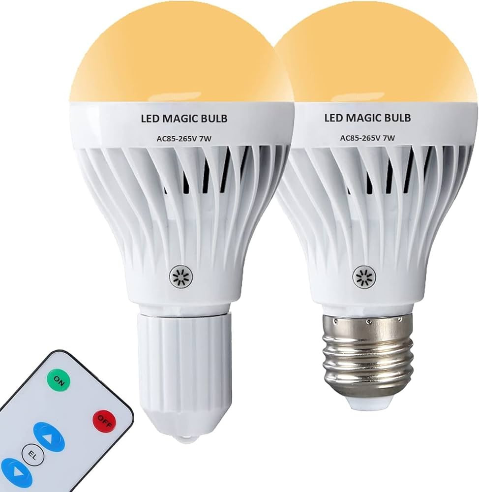 Genolite Emergency Rechargeable 7W Light Bulb with Remote Controller for Home Power Failure LED M... | Amazon (US)
