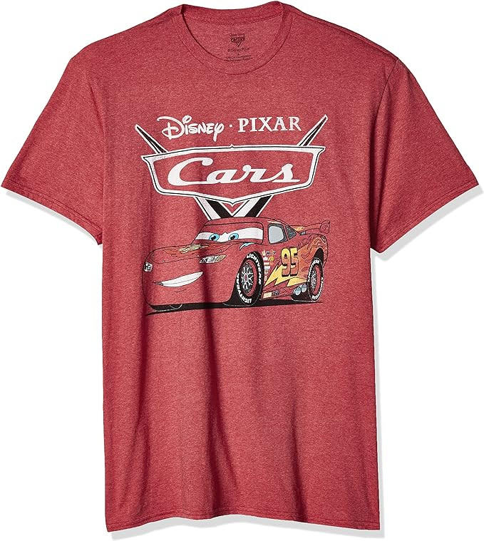 Disney Mens Cars Lightning McQueen T-shirtT-Shirt | Amazon (US)