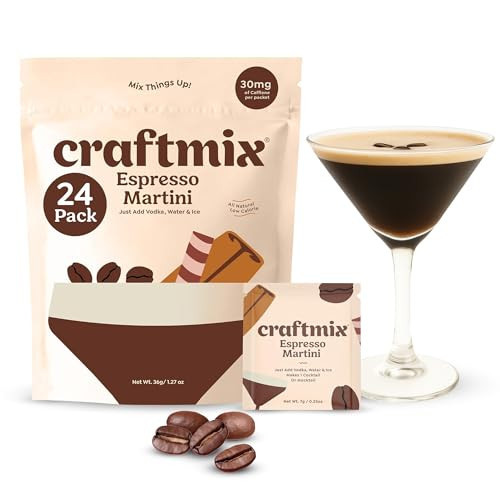 Craftmix Espresso Martini Mix, Cocktail Mixers & Mocktail Mix, 24 Pack | Amazon (US)