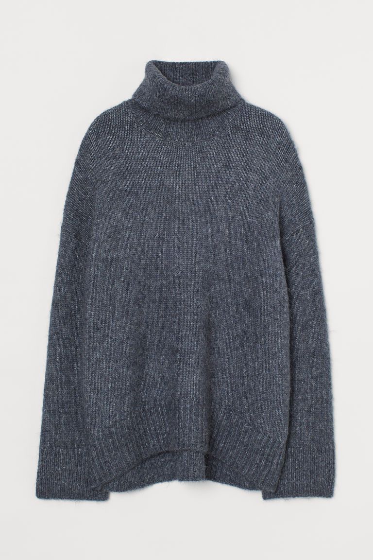 H & M - Turtleneck Sweater - Blue | H&M (US + CA)