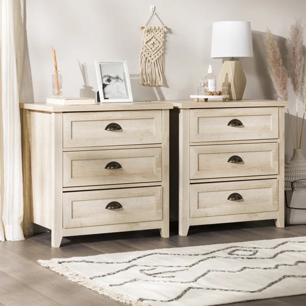 Hulbert Classic Framed 3-Drawer Nightstands | Wayfair North America