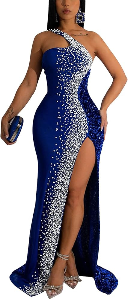 Nagfar Women Rhinestone Birthday Party Dresses Sexy Club Night Outfits | Amazon (US)