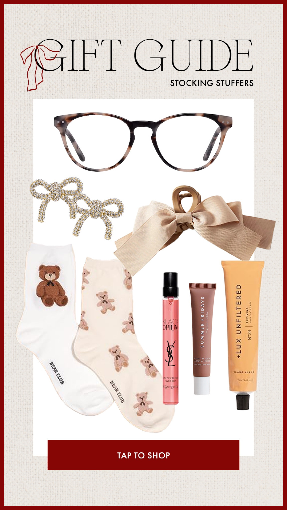 Gift idea: stocking stuffer ideas! Love loooove these clips, I ordered the neutral for myself! 🙈 

Stocking stuffers, gift ideas, gift guide, for women, bear socks, favorites 

#LTKHoliday #LTKBeauty #LTKGiftGuide