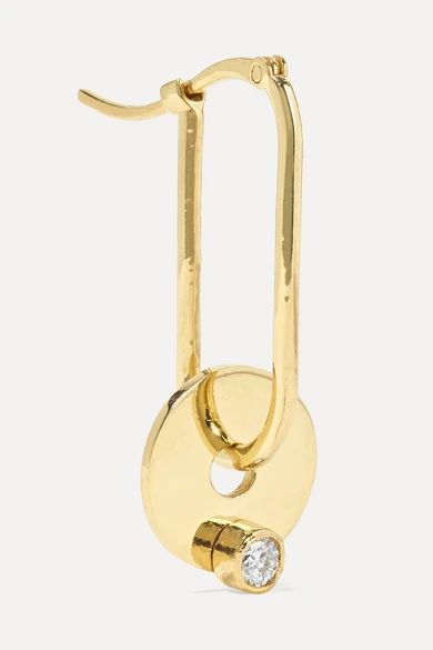 Foundrae - 18-karat Gold Diamond Earring | NET-A-PORTER (US)