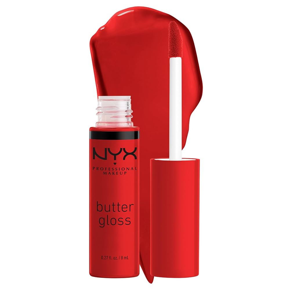 NYX PROFESSIONAL MAKEUP Butter Gloss, Non-Sticky Lip Gloss - Apple Crisp (Modern Red) | Amazon (US)