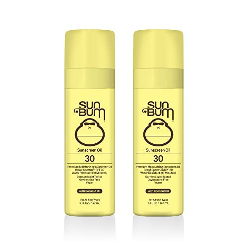 Sun Bum Original SPF 30 Sunscreen Oil | Vegan and Reef Friendly (Octinoxate & Oxybenzone Free) Broad Spectrum Moisturizing UVA/UVB Glowing Sunscreen Lotion with Vitamin E | 5 oz | 2 Pack | Amazon (US)