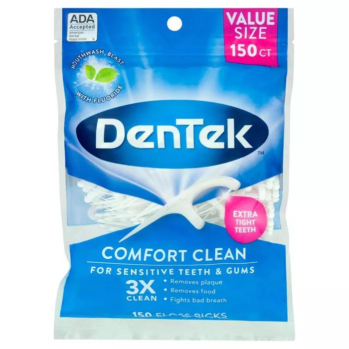DenTek Comfort Clean Floss Picks - For Sensitive Gums - 150ct | Target