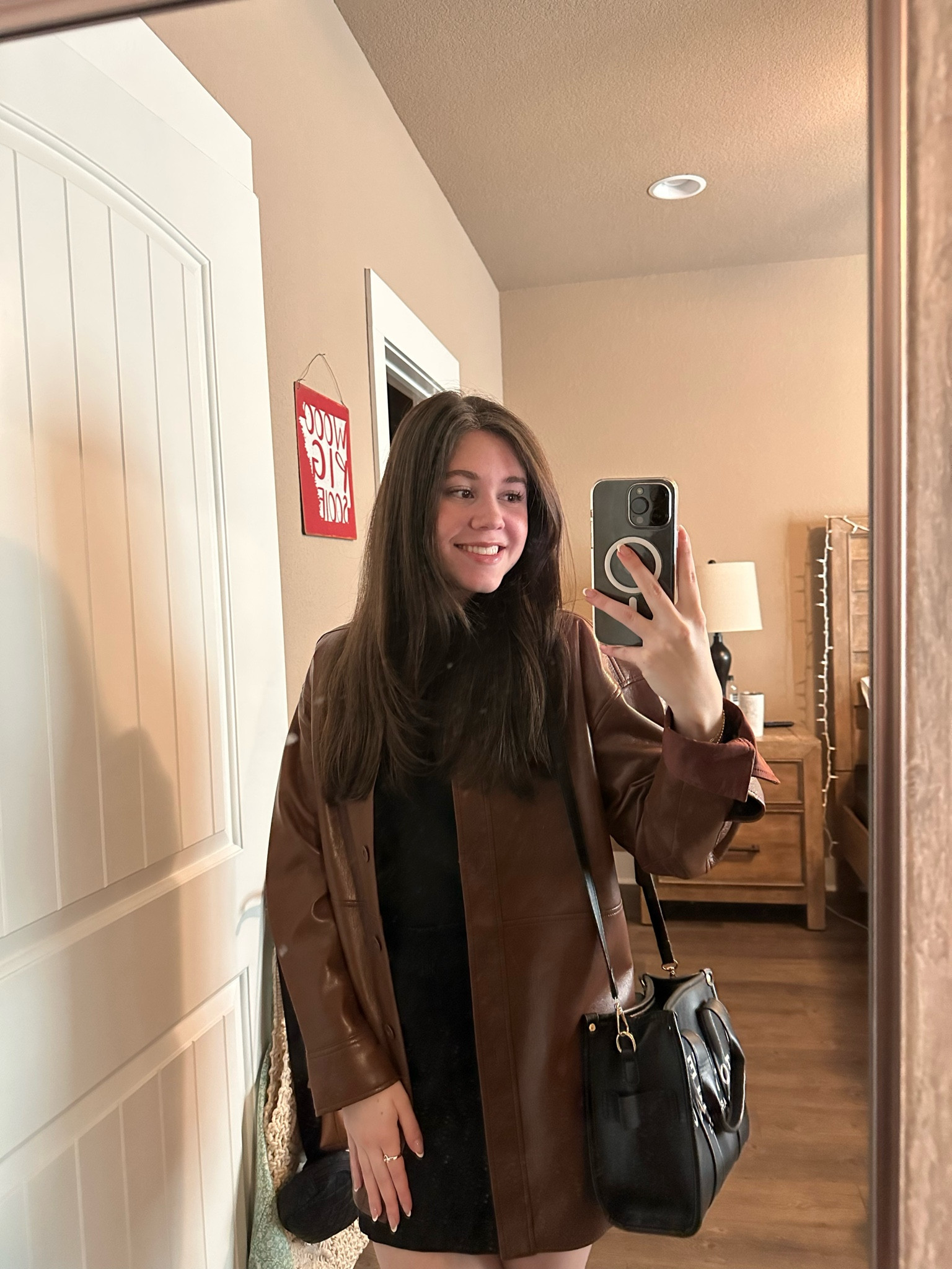Wearing this Aritzia Leather Jacket in size XS! I love the oversized look and it’s perfect to throw on for a dinner outfit! && it’s on sale!

#LTKstyletip #LTKsalealert #LTKfindsunder100