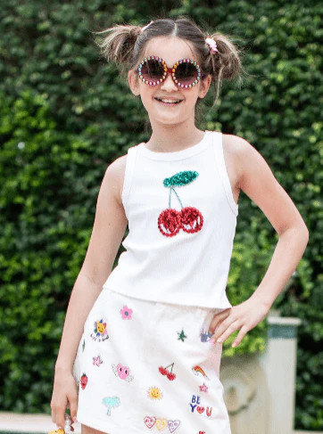 Beaded Gem Cherry Tank 4 | Lola + The Boys