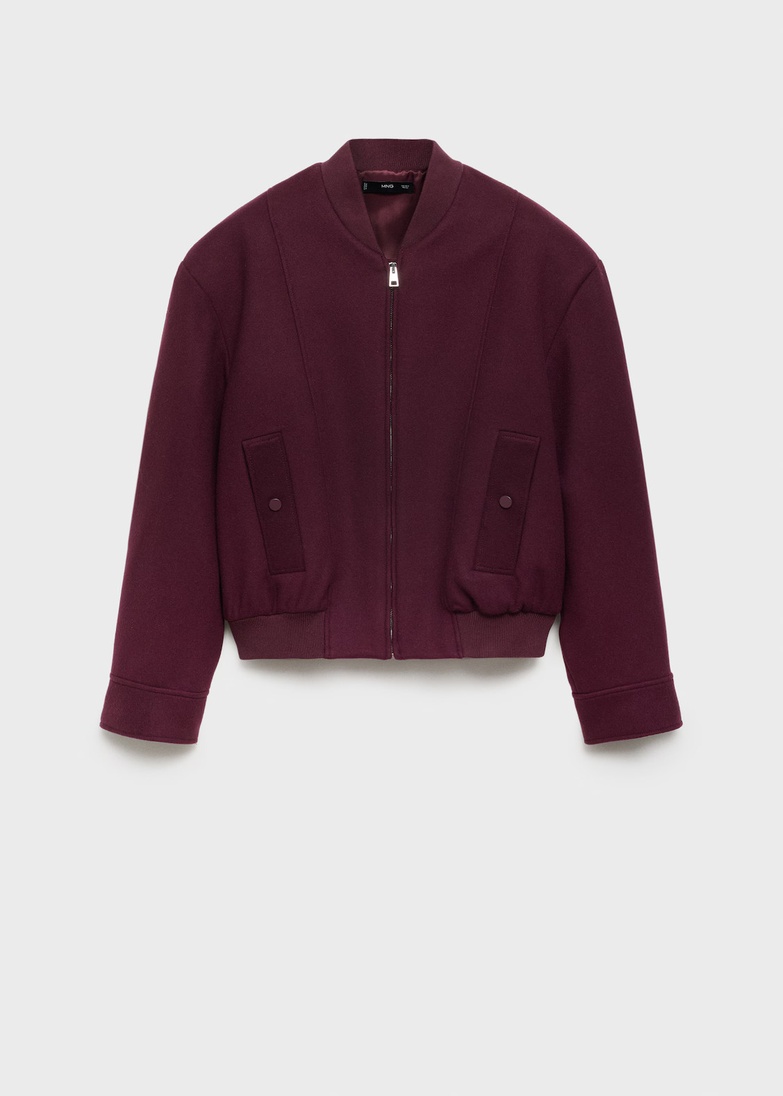 Wool bomber jacket with pockets - Women | MANGO USA | MANGO (US)