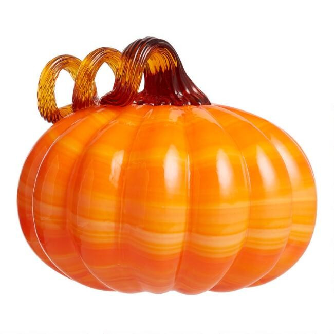 Pier Place Glass Harvest Pumpkin Decor | World Market