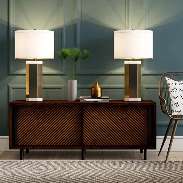 Fannin 28" Gold Table Lamp Set (Set of 2) | Wayfair North America