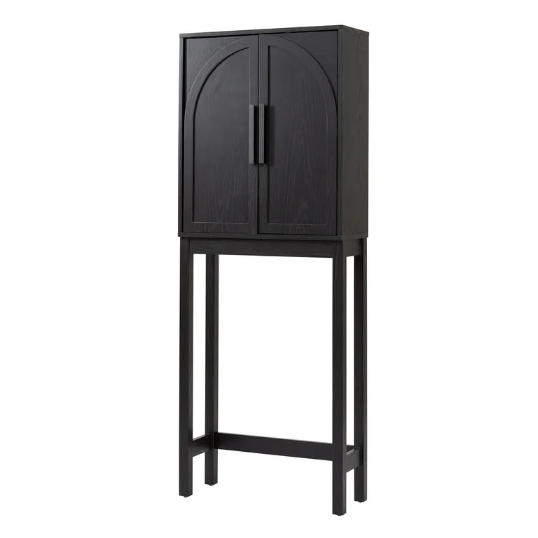 Better Homes & Gardens Juliet over-the-Toilet Space Saver Cabinet, 2 Adjustable Shelves, Black - ... | Walmart (US)