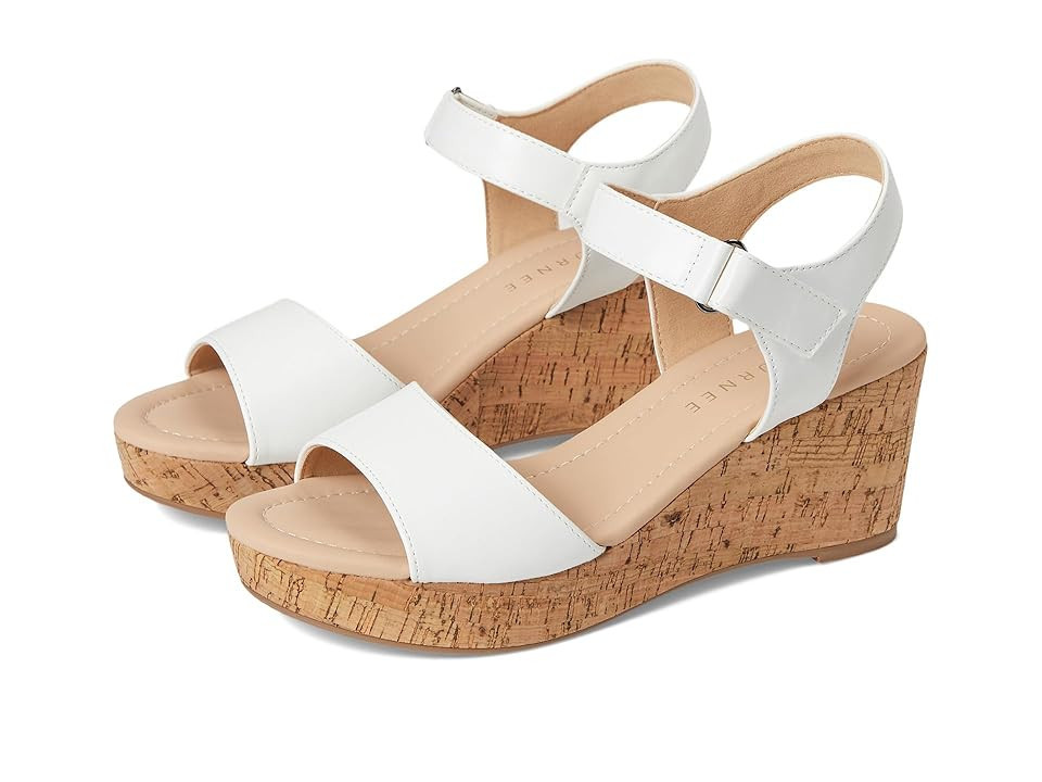 Journee Collection Ranae Women's Wedge Shoes White : 9.5 M, Faux Leather | Zappos