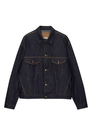 Dark blue denim jacket | PULL and BEAR UK