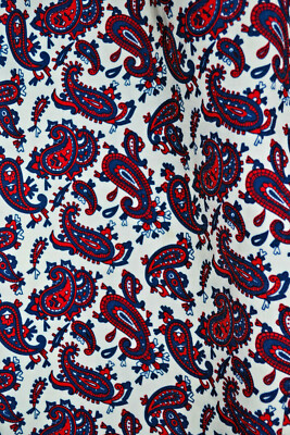 Vintage 70's Red White & Blue Paisley Adjustable Waist Hipster Slacks Pants  | eBay | eBay US