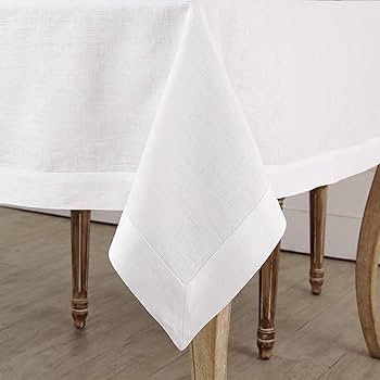 Solino Home White Linen Tablecloth – 100% Pure Linen 60 x 90 Inch Tablecloth for Summer, Dinner... | Amazon (CA)