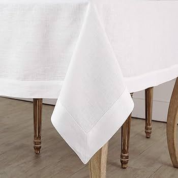 Solino Home White Linen Tablecloth – 100% Pure Linen 60 x 90 Inch Tablecloth for Summer, Dinner... | Amazon (CA)