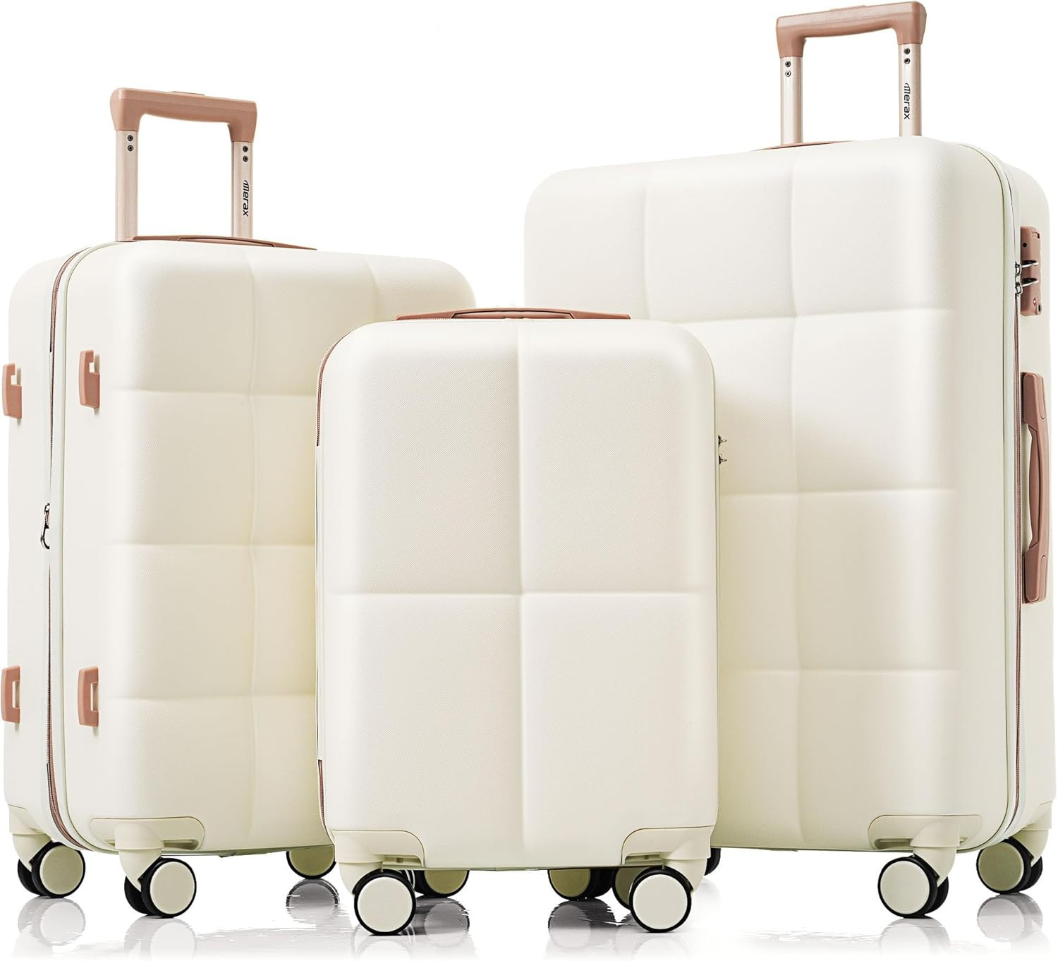 Luggage Sets 3 Piece, Luggage Set, Suitcases with Wheels, Hardside Hard Shell Travel Luggage with... | Amazon (US)