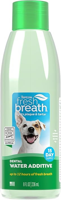 TropiClean Fresh Breath Water Additive for Dogs | Dog Breath Freshener & Teeth Cleaning Solution ... | Amazon (US)