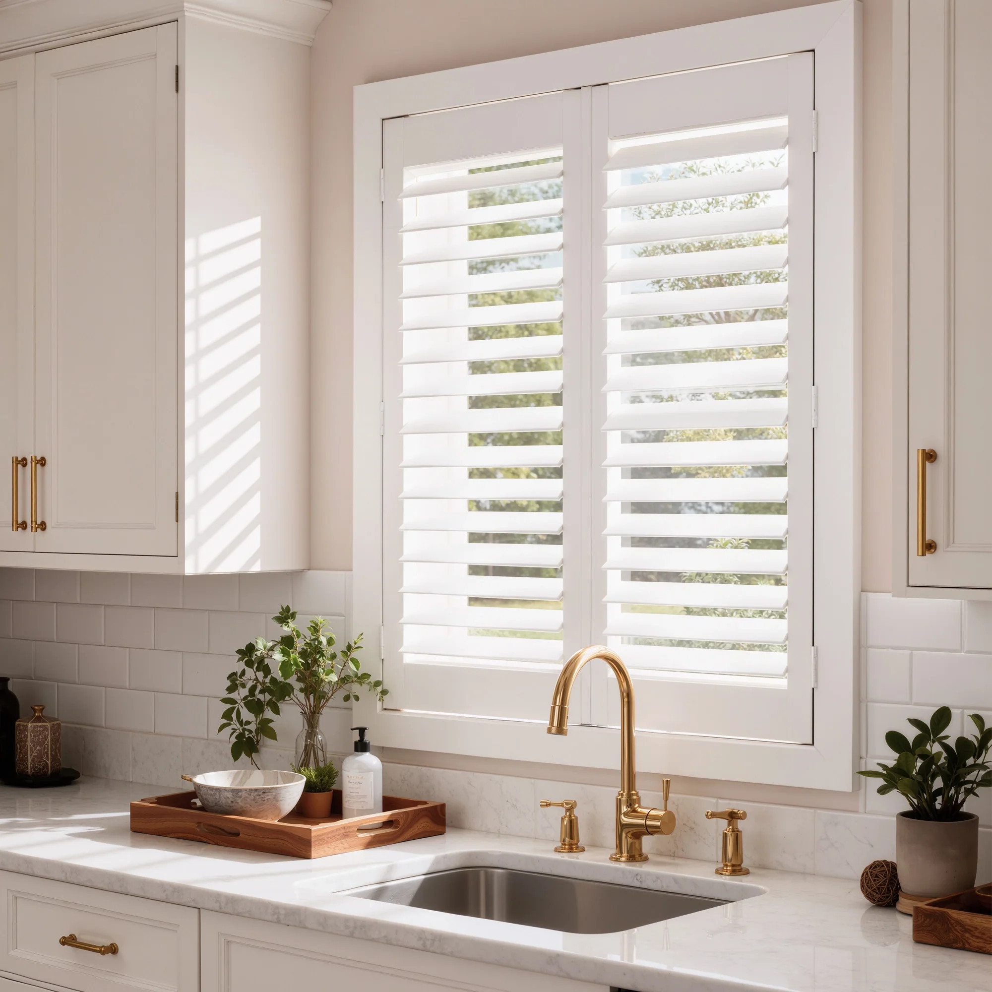 TWOPAGES Veritas Ready Made Hardwood Plantation Shutter – Double Panel | TWOPAGES
