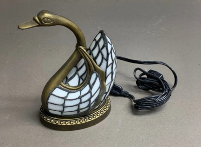 Tiffany Style Electric Swan Leaded Glass Accent Lamp Night Light,  (New in Box) | eBay US