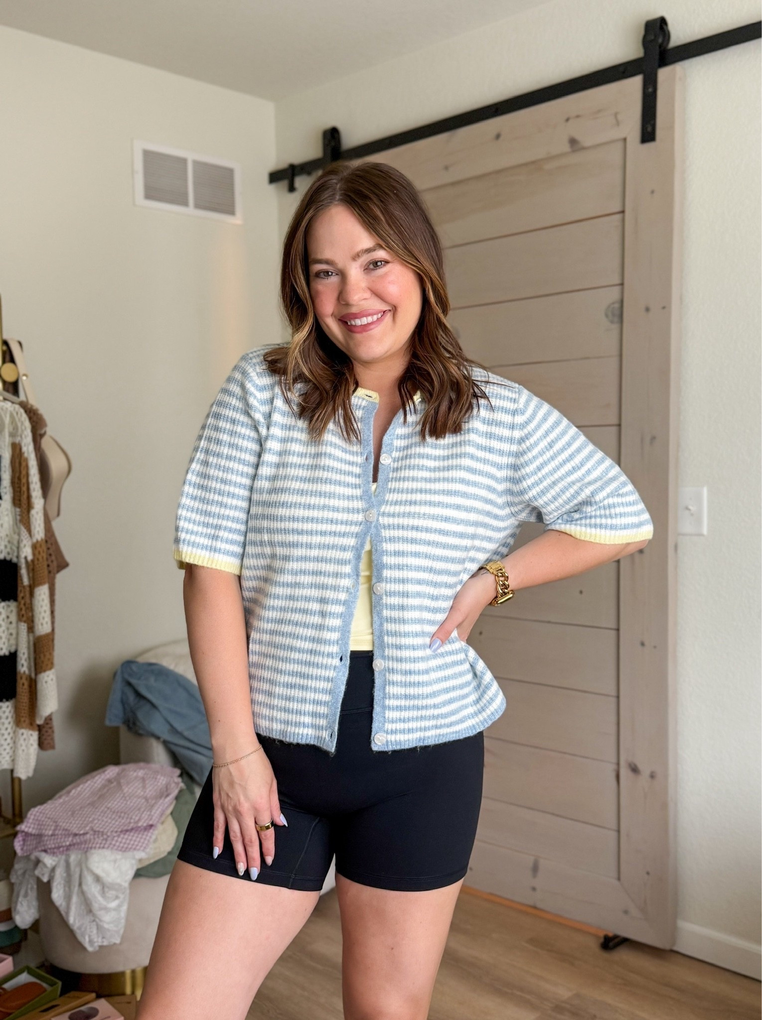 Perfect outfit for summer! This short sleeve cardigan is my new favorite. Cardigan and shorts are in size large. #summerstyle #amazonfinds

#LTKMidsize #LTKSeasonal #LTKootd