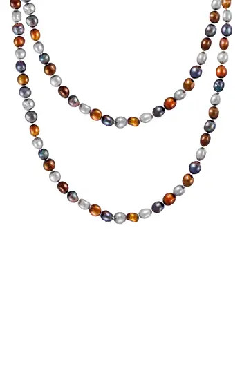 SPLENDID PEARLS Multicolor Dyed Freshwater Pearl Endless Necklace in Dyed Multi at Nordstrom Rack | Nordstrom Rack