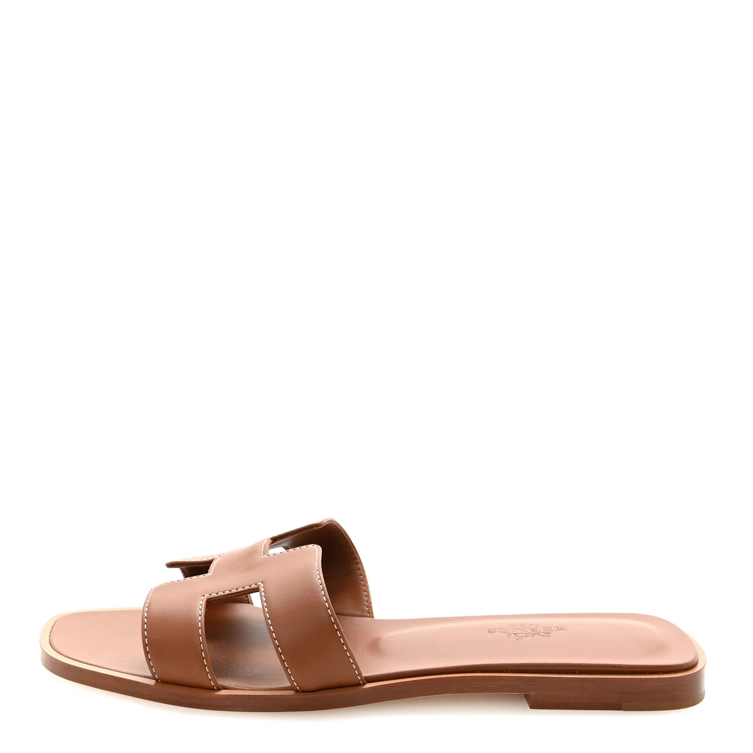 Box Calfskin Oran Sandals 37.5 Gold | FASHIONPHILE (US)