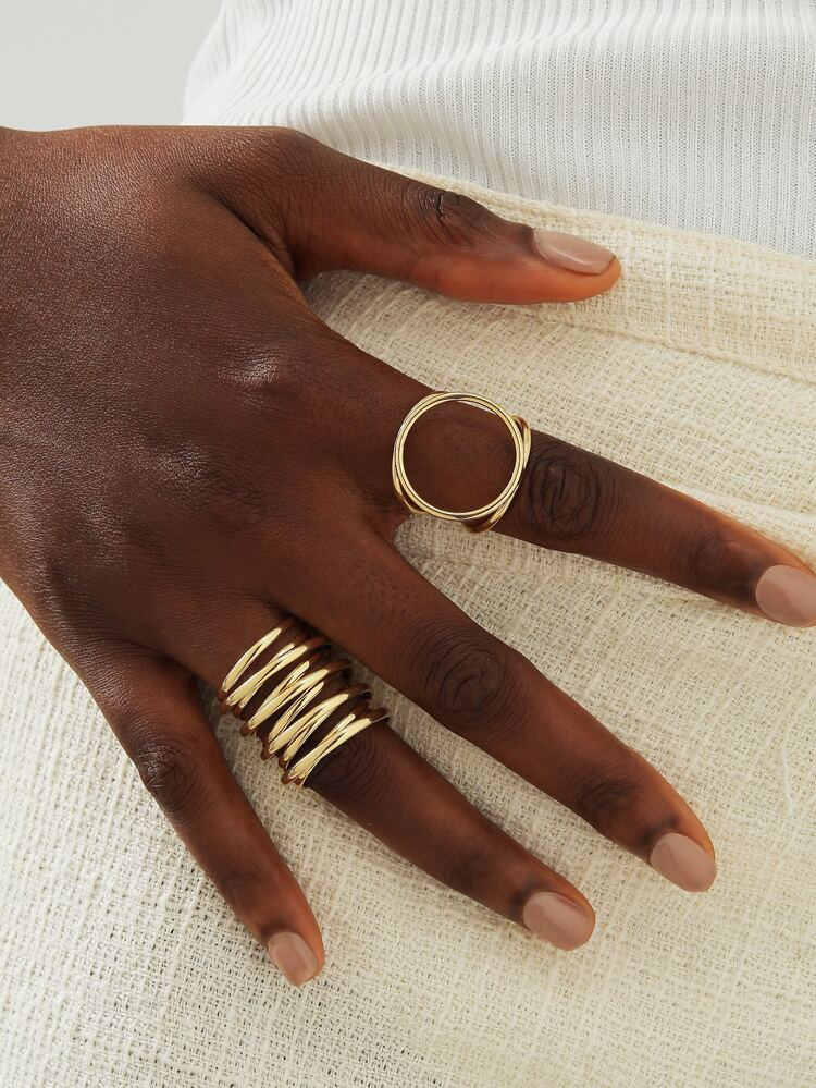 2pcs Circle Decor Ring | SHEIN