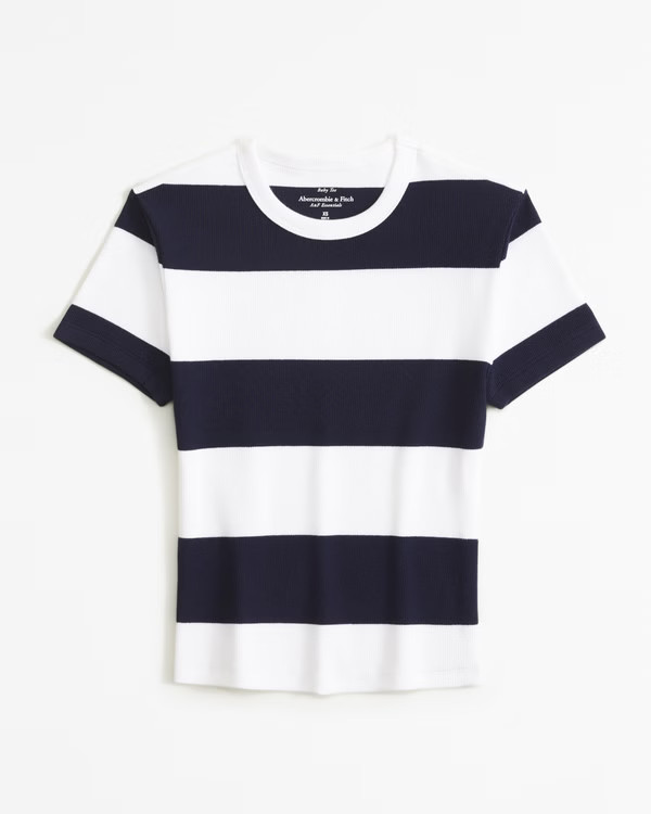 Essential Rib Baby Tee | Abercrombie & Fitch (US)