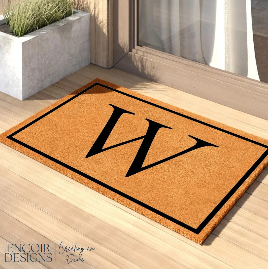Simple Monogram Door Mat Wedding Gift Custom Doormat - Etsy | Etsy (US)