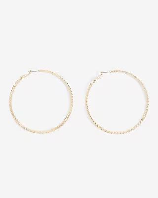 Classic Textured Hoop Earrings | Express