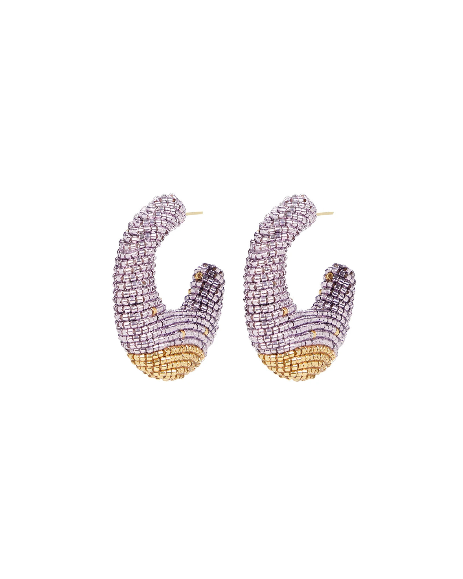 Torra Beaded Open Hoop Earrings | INTERMIX