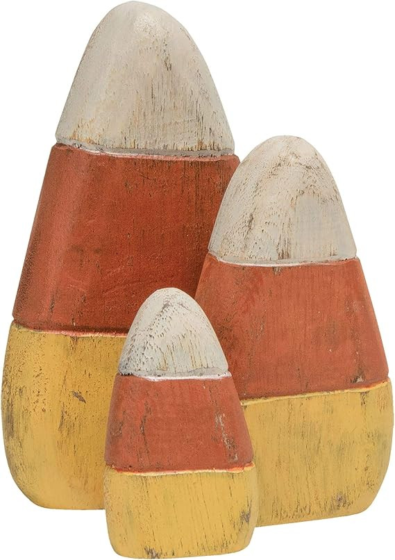 CWI Gifts Wooden Candy Corn Shelf Sitters 3/Set | Amazon (US)