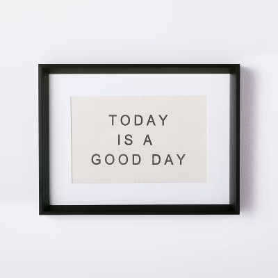 12" x 16" Today is a Good Day Framed Wall Canvas Brown - Threshold™ designed with Studio McGee | Target