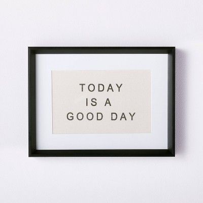 12&#34; x 16&#34; Today is a Good Day Framed Wall Canvas Brown - Threshold&#8482; designed with S... | Target