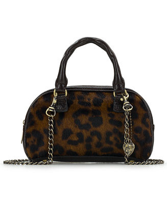 Mini Pomezia Leopard Chain Crossbody Handbag | Macy's