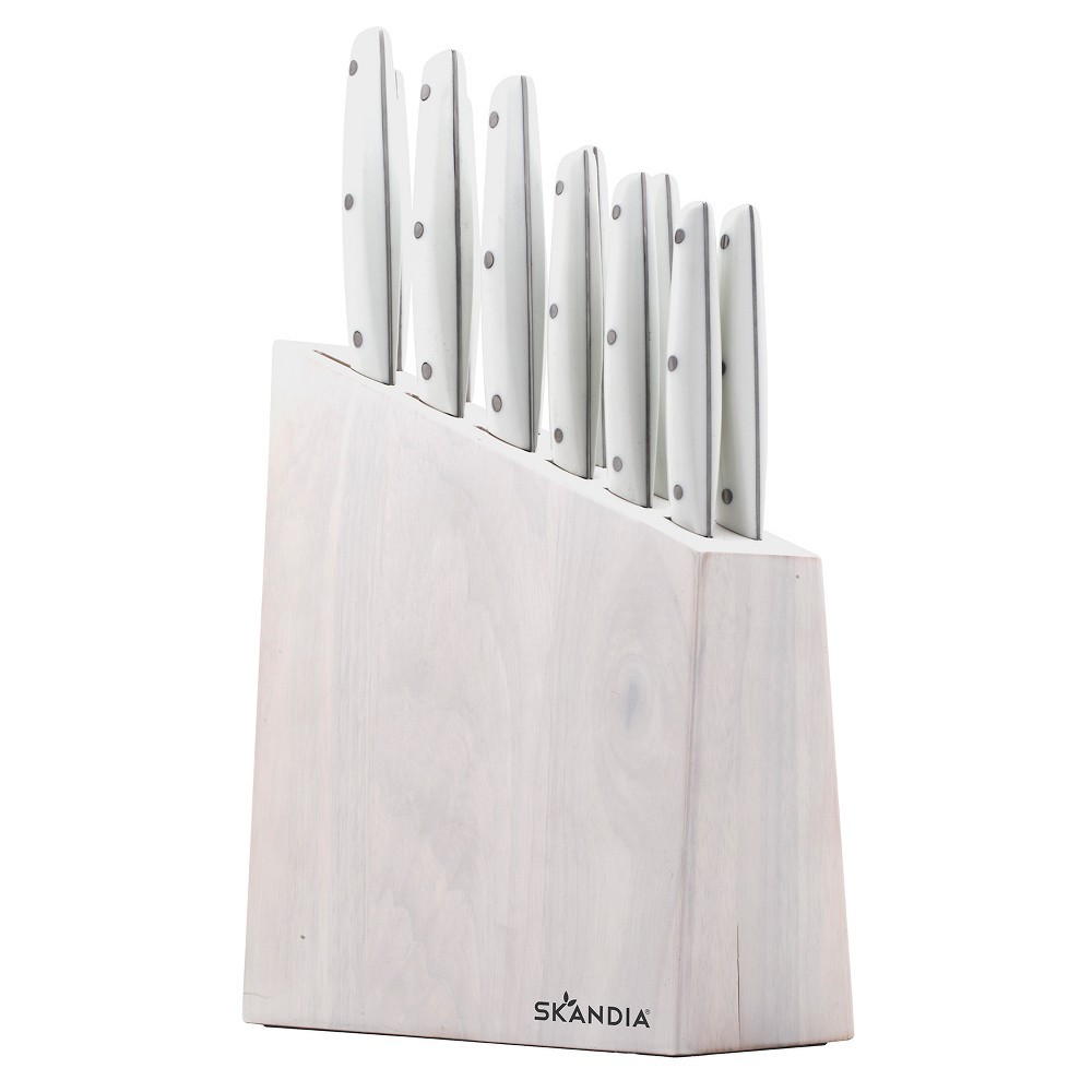 13pc Talvi Cutlery Block Set - Skandia, Washed Wood | Target