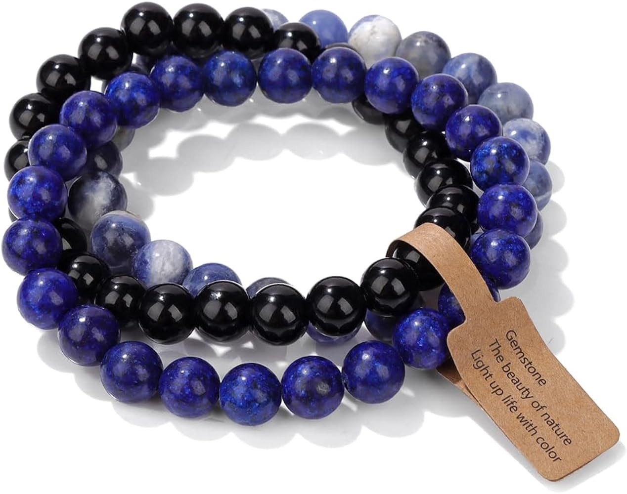 3 PCS Healing Crystal Bracelets for Women 8mm Natural Stone Beaded Stretch Bracelet Amethyst Jewe... | Amazon (US)