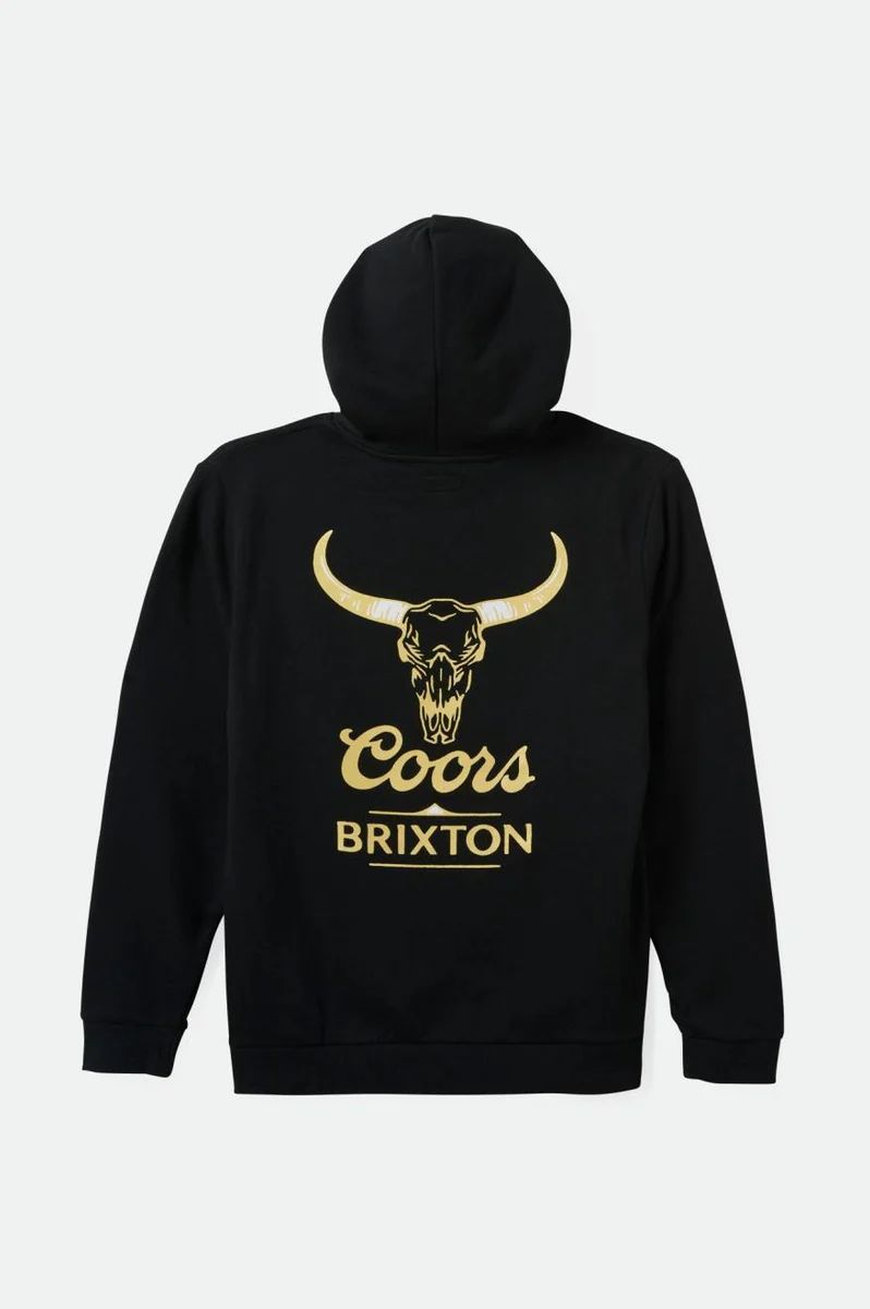 Coors Bull Hoodie - Black | Brixton