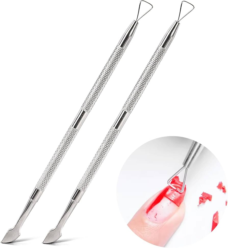Nail Cuticle Pusher - Stainless Triangle Gel Nail Polish Remover Cuticle Peeler Scraper Remover T... | Amazon (US)