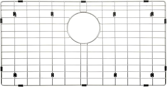 Serene Valley 27-9/16" x 14-9/16" Sink Protector, Rear Drain with Corner Radius 3/16", Sink Grid ... | Amazon (US)