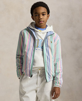 Polo Ralph Lauren Big Boys Reversible Oxford Jacket - Macy's | Macy's