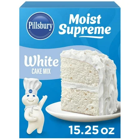 Pillsbury Moist Supreme White Cake Mix, 15.25 oz Box | Walmart (US)