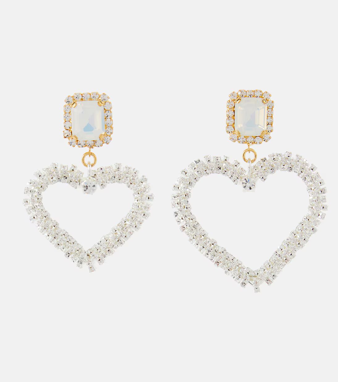 Embellished asymmetric heart earrings | Mytheresa (US/CA)