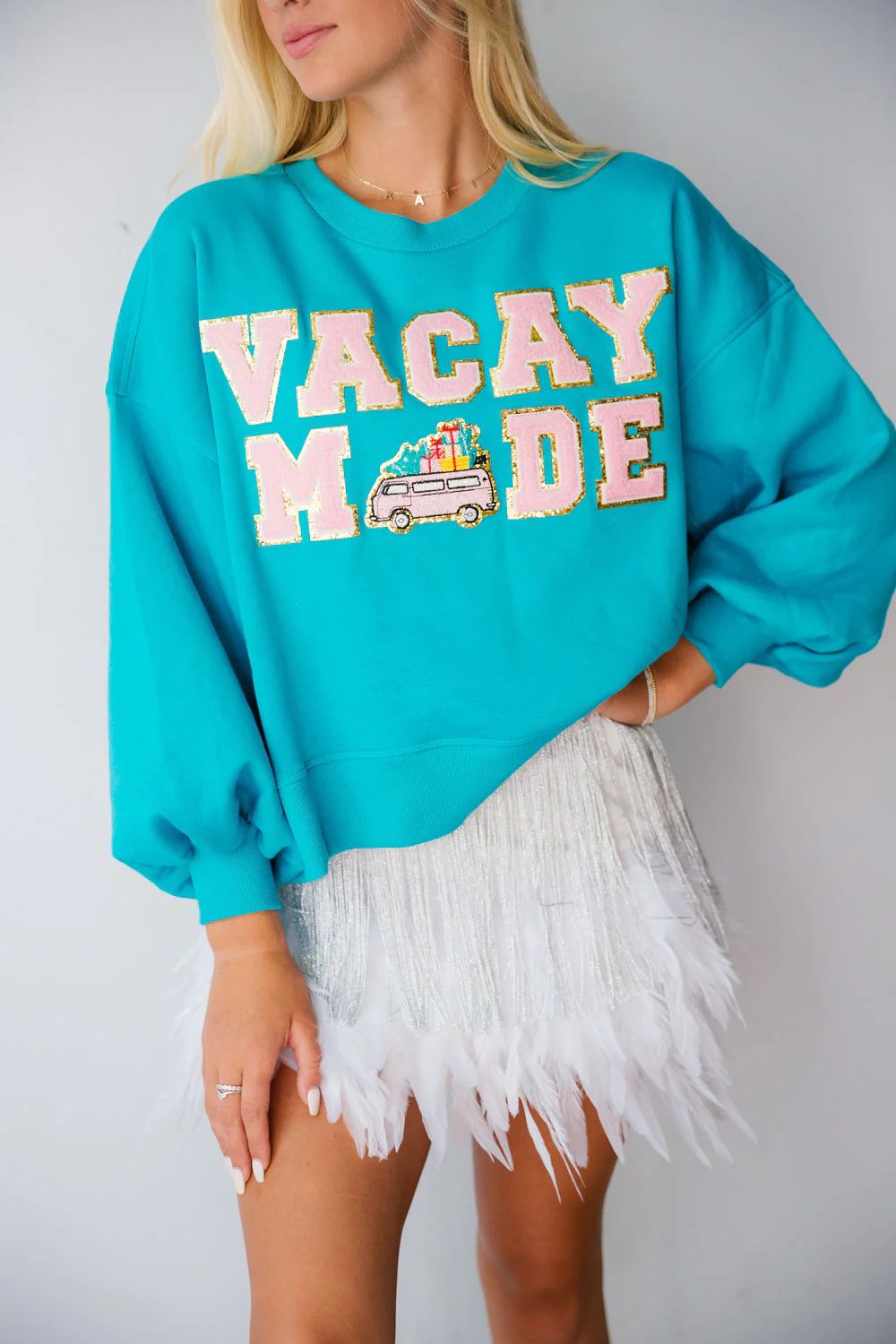VACAY MODE BLUE PULLOVER | Judith March